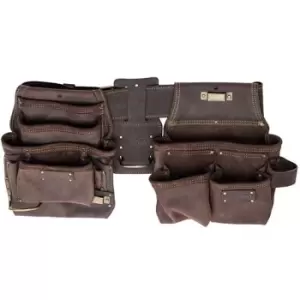 Image of Pro Oil Tanned Leather Framer's Tool Rig - Ox Tools