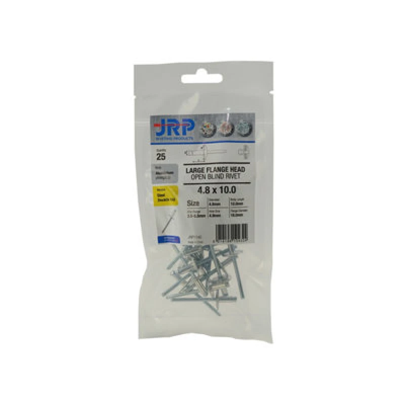 Image of Jrp Riveting Products 4.8 X 14mm Aluminium/steel Rivets - Jrpbagasl4814/16 -