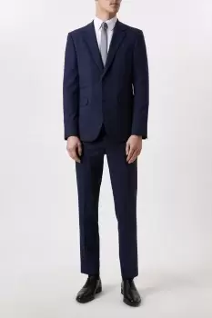 Image of Plus And Tall Tailored Fit Navy Marl Suit Jacket