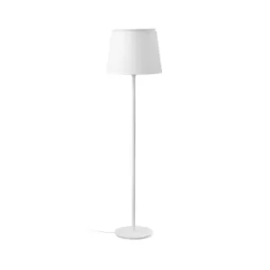 Image of Savoy Floor Lamp Round Tappered Shade White, E27