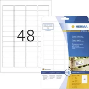 Image of Herma 10902 Labels 45.7 x 21.2mm Paper White 1200 pc(s) Permanent Adhesive labels (extra strong), All-purpose labels Inkjet, Laser, Copier 25 Sheet A4