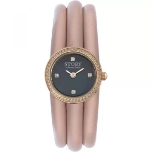 Image of Ladies Story Watch Lambskin Powder Watch