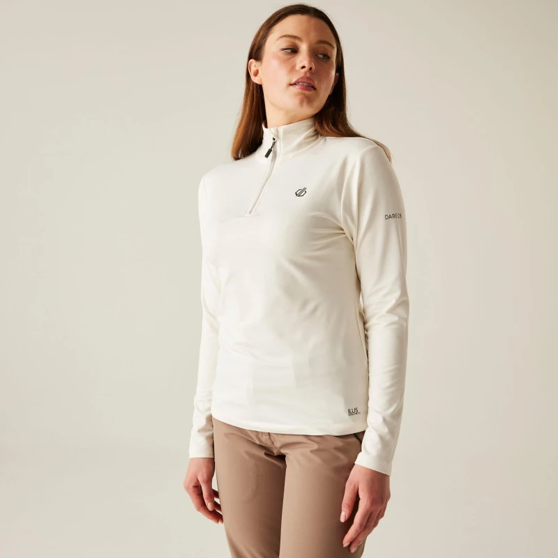 Image of Stretch 1/2 zip base layer For Her Dare 2B Lowline II Blanc Female 40