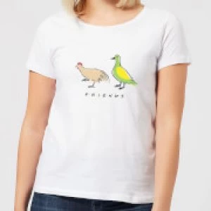Image of Friends The Chick And The Duck Womens T-Shirt - White - S