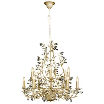 Image of Linea Verdace Lighting - Linea Verdace Michelan 12 Light Multi Arm Chandeliers Beige Gold