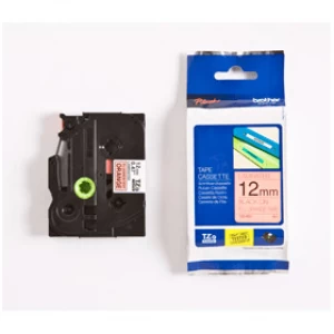 Image of Brother TZE-B31 P-touch Black on Fluorescent Orange Laminated Tape 12mm x 5m