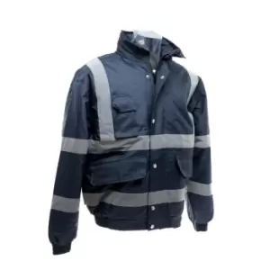 Image of Yoko Mens Hi-Vis Bomber Jacket (Pack of 2) (L) (Navy Blue)