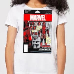 Image of Marvel Deadpool Action Figure Womens T-Shirt - White - M