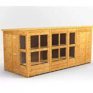 Image of 14x6 Power Pent Potting Shed Combi Building including 4ft Side Store