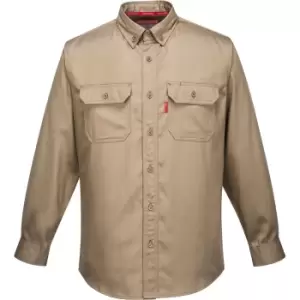 Image of Portwest FR89 Bizflame Shirt 88/12 Khaki S