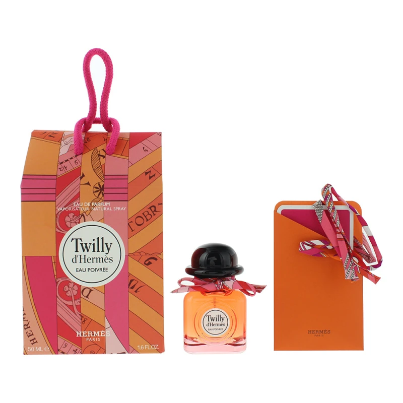 Image of Hermes Twilly D'hermes Eau Poivree 2 Piece Gift Set: Eau de Parfum 50ml - Tie Knotting Card
