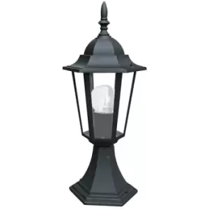 Image of Lanterne de jardin Milano Aluminium,diffuseur Verre Noir 1 ampoule cm