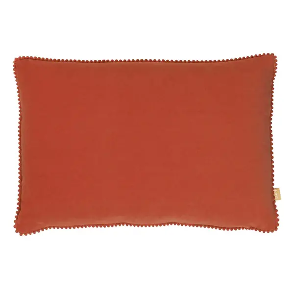 Image of Cosmo Rectangular Velvet Cushion Brick, Brick / 30 x 50cm / Feather Filled