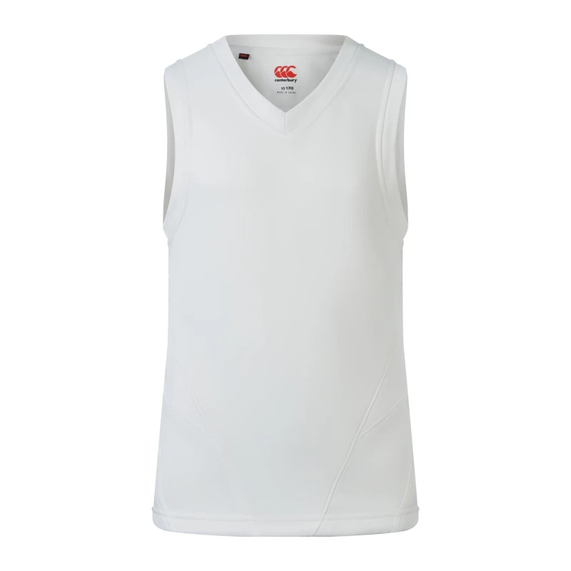 Image of Canterbury Sleeveless Cricket Vest in Cream Size: 4 Years Cream Unisex 4 Years