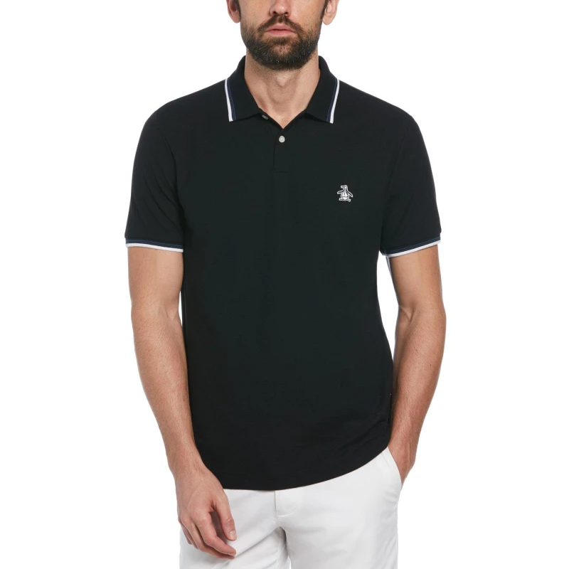 Image of Original Penguin Pete Polo Shirt - Black XS