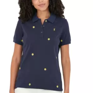 Image of Joules Womens Pippa Embroidered Classic Fit Polo Shirt UK 10- Bust 35', (89cm)