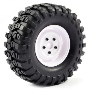 Image of Fastrax 1:10 Crawler Sawblock 1.9 Scale Steel Wheel &amp;#248;108Mm (White)