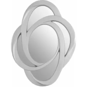 Image of Premier Housewares - Silver Finish Elliptical Design Wall Mirror