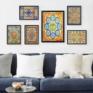 Image of SET_099 Multicolor Decorative Framed Painting (6 Pieces)