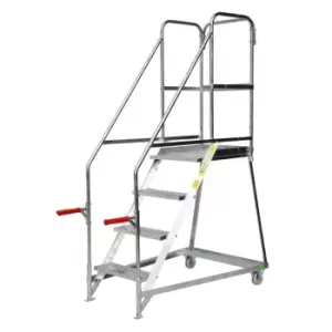 Image of GPC Industries Ltd Fort Tilt N Push Steps 6 Tread - Galvanised BS EN 131 Profess