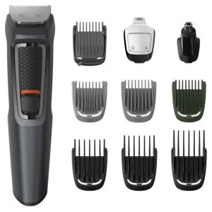 Image of Philips MG3747/33 Multigroom 9-in-1 Face, Hair & Body Trimmer - Black & Grey