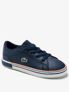 Image of Lacoste Boys Infant Lerond 0320 Trainer - Navy