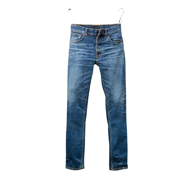 Image of Nudie Jeans Slim Jeans Nudie Jeans Solid Ollie Bleu Male 33x30