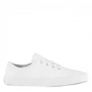 Image of Converse Ox Costa Canvas Trainers Ladies - White/White