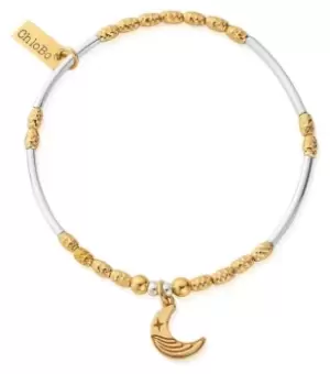 Image of ChloBo GMBMNSR4019 Gold&Silver Luna Moon Bracelet Jewellery