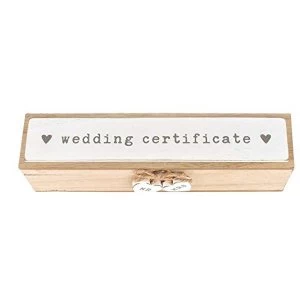 Image of Love Story Wooden Wedding Certificate Box