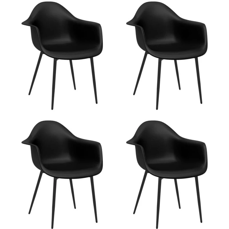 Image of VIDAXL Dining Chairs 4 pcs Black pp Vidaxl 8720286645406