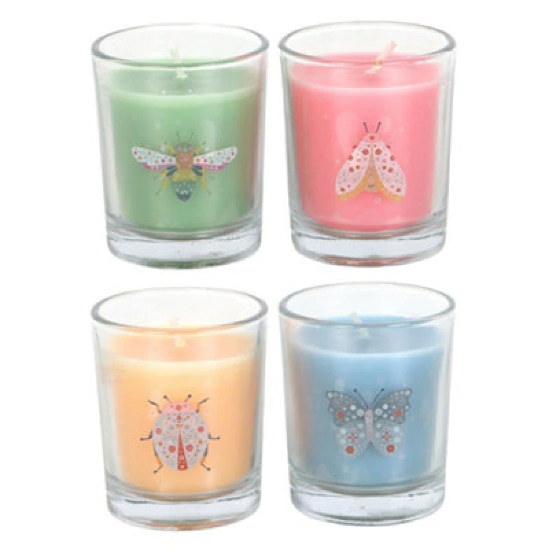 Image of Something Different Something Different Mandarin & Bergamot Floral Bug Scented Candle (Pack of 4) Multi One Size Unisex 5063806044987
