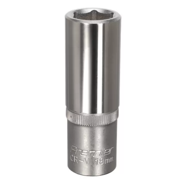 Image of Genuine SEALEY S1218D WallDrive® Socket 18mm Deep 1/2Sq Drive