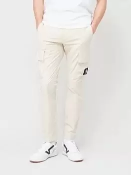 Image of Calvin Klein Jeans Skinny Washed Cargo Pants - Beige , Beige, Size L, Men