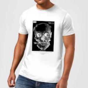 Image of Distorted Skull Mens T-Shirt - White
