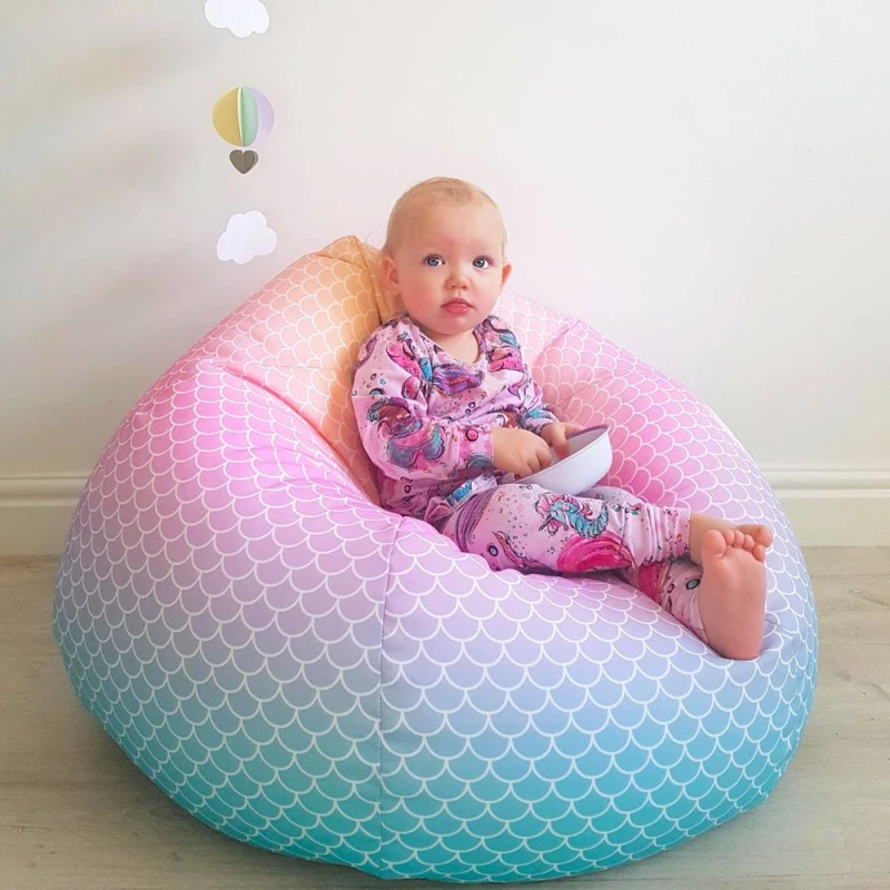 Image of rucomfy Beanbags rucomfy Mermaid Kids Bean Bag Chair - Comfortable Seating for Kids Multicolor Unisex
