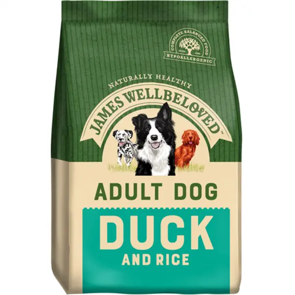 Image of James Wellbeloved Adult Duck and Rice Dog Food 7.5kg