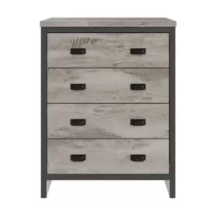 Image of GFW Boston 4 Drawer Chest of Drawers Grey