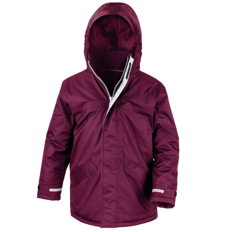 Image of Result Core Winter Parka in Burgundy Size: 3-4 Years Burgundy Unisex 3-4 Years