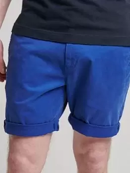 Image of Superdry Studios Core Chino Shorts, Blue, Size 36, Men