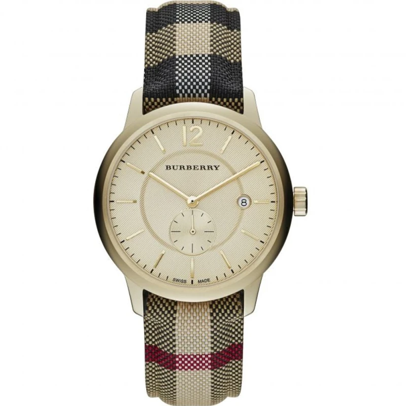 Image of Burberry BU10001 The Classic Horseferry Gold Case Mens Watch