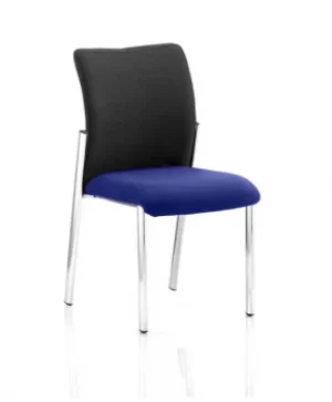Image of Academy Black Fabric Back Bespoke Colour Seat Without Arms Admiral Blue