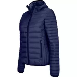 Image of Kariban Womens/Ladies Lightweight Hooded Padded Jacket (S) (Navy)