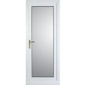 Image of 1 panel White PVCu Fully glazed Back door frame RH H2055mm W840mm