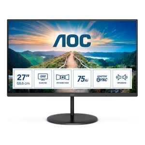 Image of AOC 27" Q27V4EA Quad HD IPS Curved LED Monitor