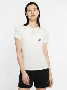 Image of Nike NSW Icon Clash T-Shirt - Ivory , Ivory, Size XL, Women