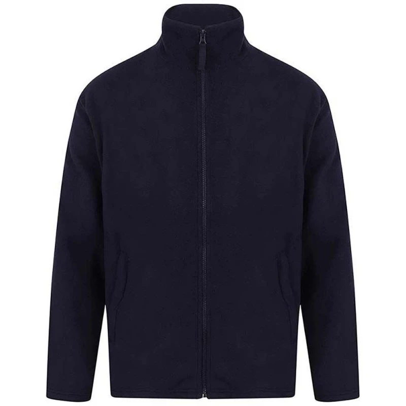 Image of Henbury Mens Microfleece Anti-Pill Jacket in Navy Size: Small Navy Male S