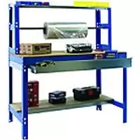 Image of SLINGSBY Packing workbench with roll holder and drawer 1500 mm