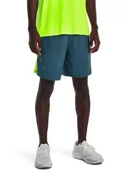 Image of Under Armour Running Launch 7'' Graphic Shorts, Blue, Size L, Men