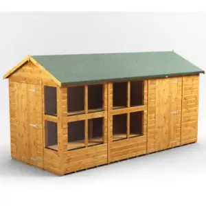 Image of 14x6 Power Apex Potting Shed Combi Building including 6ft Side Store